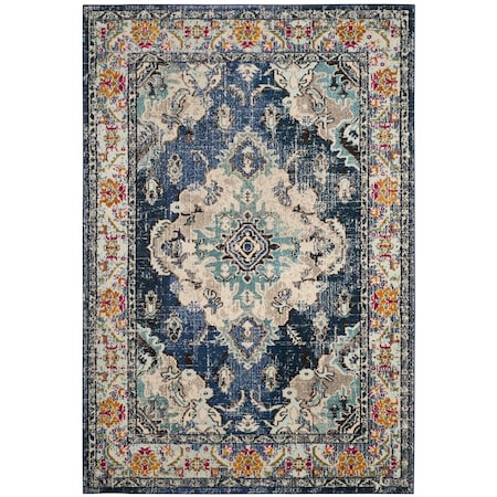 Safavieh Monaco Power Loomed Large Rectangle Area Rug Navy & Light Blue - 10 x 14 ft. MNC243N-10